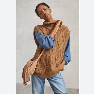 Anthropologie Cable Knit Sweater Vest